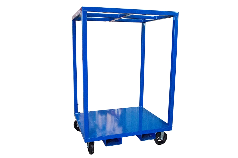 Larson Electronics - Blue Powder Coated Steel Open Cube w/ Casters ...