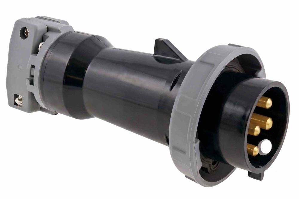 IEC 60309 Waterproof Plug, 16 Amps 3P+E, 690V 3PH 3P4W, Pin & Sleeve, IP67