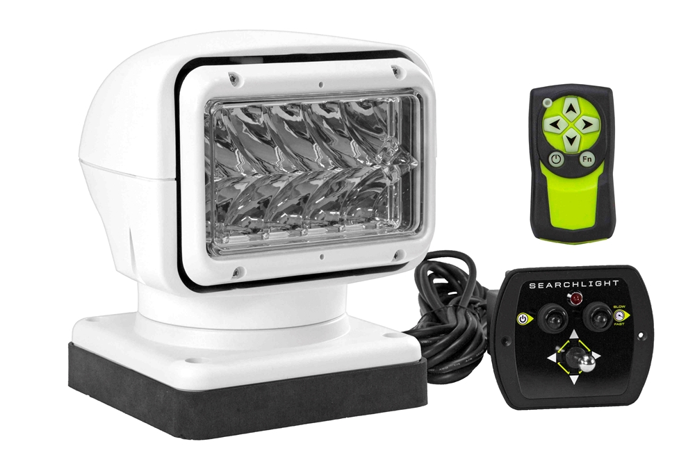 Larson Electronics - Remote Control LED Spotlight - 12-24V DC, 5000 ...