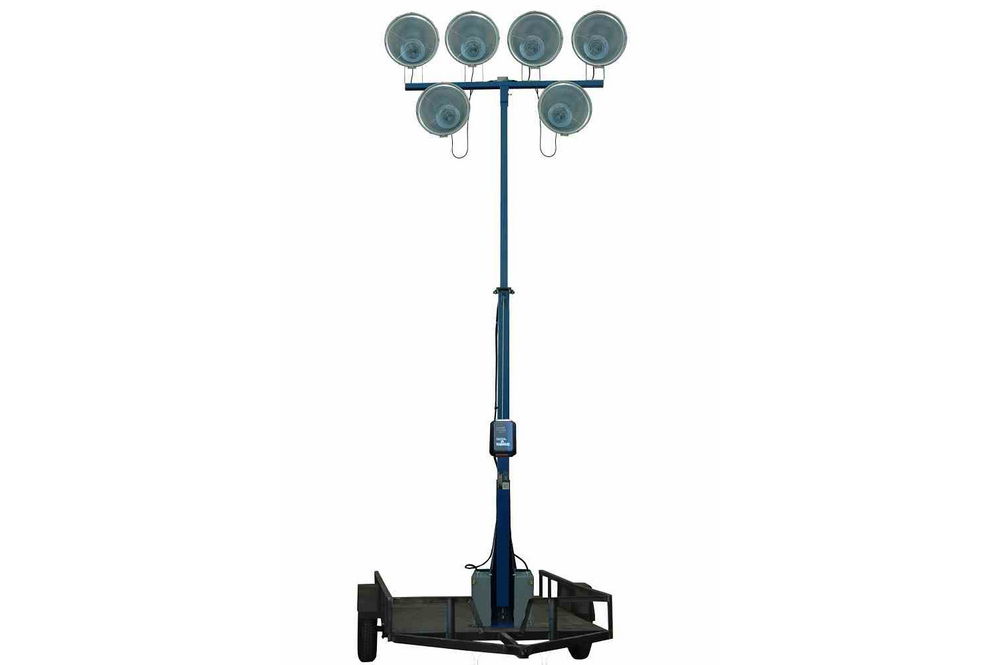 Larson Electronics - 9000 Watt Extendible Light Mast on 14' Trailer ...