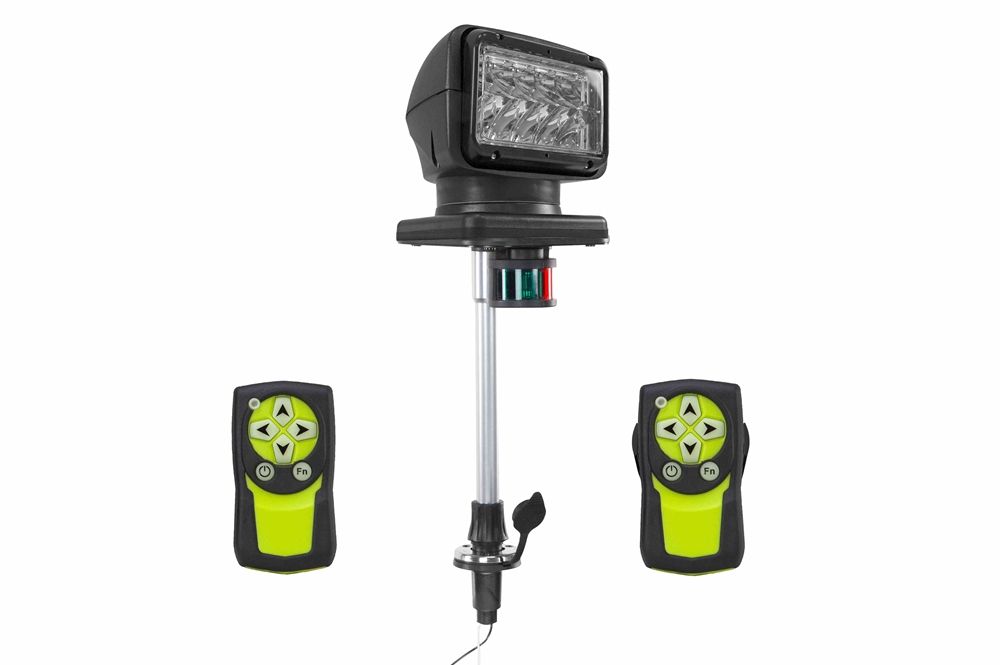Larson Electronics - Remote Control LED Spotlight - 12-24V DC, 5000 ...