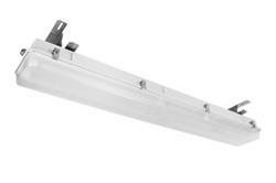 56W Hazardous Location Light Fixture, Non-Metallic, 2 LED Lamps, Adjustable Stainless Steel Wall Mount, Corrosion Resistant, Marine Application, C1D2/C2D2