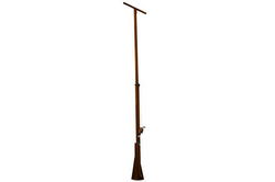 20 Foot Telescoping Light Mast - 12-20' Fold Over Light Tower - 360° Rotating Boom - Orange Coating