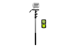 LED Spotlight on Telescoping Pole Mount - 5000 Lumens - (1) Wireless Remote/16' Coil Cord