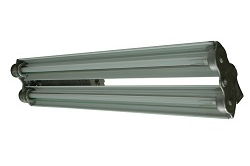 45 Degree Surface Mount Explosion Proof Emergency LED light - 4 foot 2 lamp - Backup Ballast - C1D1