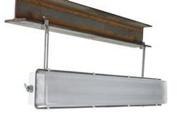 56W Hazardous Location Light Fixture, Non-Metallic, 2 LED Lamps, Aluminum I-Beam Mount, Corrosion Resistant, Marine Application, C1D2/C2D2
