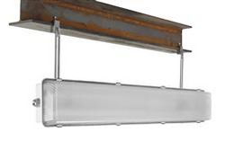 56W Hazardous Location Light Fixture, Non-Metallic, 2 LED Lamps, Adjustable Stainless Steel I-Beam Mount, Corrosion Resistant, Marine Application, C1D2/C2D2
