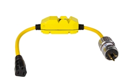 18'' 12/3 SOOW Linecord w/ GFCI Protected Outlets - 15 Amp - Explosion Proof Plug - Hot Work Permit