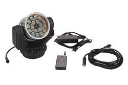 40W Wireless Remote Control LED Spotlight - 12VDC or 120-220VAC - 25 Meter 8 AWG SOOW Power Cord