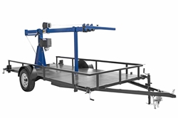4-Stage Light Mast on 14' Single Axle Trailer - Extends up to 40' - Electric Operation