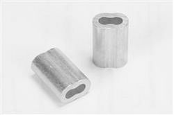Pair of Replacement Swage Crimps for Larson Electronics Light Masts - 3/16" Aluminum Swage Crimps