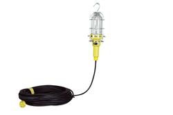 10 Watt Vapor Proof (Waterproof) LED Drop Light w/ Lexan Globe - 150' Cord - Stainless Steel Guard