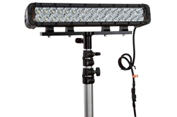 96W LED Light Bar w/ Telescoping Aluminum Pole Mount - 5760 Lumens - 3-8.5' - 9-42VDC - Cord Options