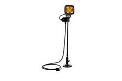 25W LED Amber Work Light w/ Goose Neck Double Ball Joint Magnetic Mount - 2250 Lumens - 120-240V AC