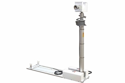 13.5' Vehicle Roof Mount Pneumatic Mast - 12V DC Power Supply - Remote Control - Built-in 12V Compressor