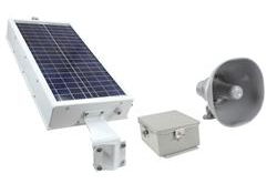 Solar Powered Industrial Horn - 8 Tones - NEMA 4X - 110 Decibels - 30W Solar Panel