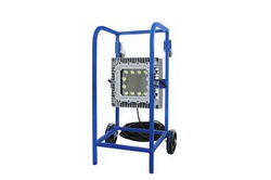 150W LED Light on 35" Dolly Cart - 17500 Lumens- 100' SOOW Cord w/ General Area Cord Cap