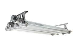 112W Explosion Proof LED Light for Paint Spray Booth - C1&2D1 - 4' 4 Lamp - T6 Temp - 0-10V Dimming