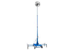 Portable Evaporative Air Mister Cooler on Cart w/ Mast - 7'-12' - 8723 CFM - 30" OD - 34 Gal Tank