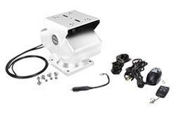 Remote Controlled Pan Tilt Base - Rotates and Tilts with Mounting Plate - White Housing