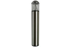 15W Round Dome Top LED Bollard Light - 120/277V AC - Cone Reflector - Stainless Steel Construction
