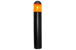 15W Round Dome Top LED Bollard Light - 120/277V AC - Amber Light Output - Wet Location Approved