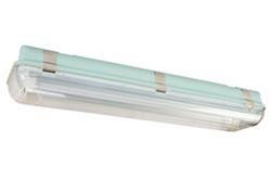 28W Vapor Proof LED Emergency 2 Foot Light for Outdoor Applications - (2) M24 Brass Cable Gland Hubs