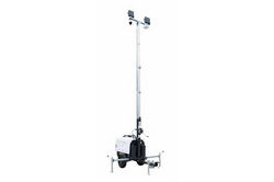 25' Surveillance Light Tower w/ 6000W Generator - IP Camera & NVR - (2) 160W LEDs - 43200 Lumens