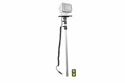 LED Floodlight on Telescoping Pole Mount - 460,000 Candela - (1) Wireless Remote/16' Coil Cord