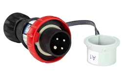 Hazardous Location Pin and Sleeve Plug - 3 Pole 4 Wire - 20 Amp - ATEX Rated - 3P4W 480V 3Ph