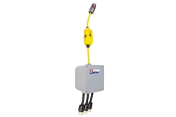 20'' 12/3 SOOW Linecord with 3 GFCI Protected Outlets - 20 Amp Max Rated - Explosion Proof Plug