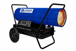 Cart Mounted Forced Air Heater - 120V - Kerosene/Diesel - 1250 CFM, 400000 BTUs - 24 Gal Tank - Blue