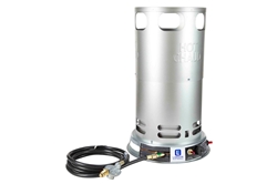 Adjustable Propane Convection Heater - 200,000 BTUs - 360° Radius - No Electricity Needed - Steel