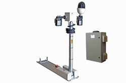 13.5' Vehicle Roof Mount Tower LED Lights w/ Camera -  (2) Lamps - PTZ Camera - NVR/Wireless Router - Built-in 12V Compressor
