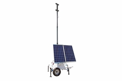 600 Watt Solar Power Generator with Light Tower Mast - T-Head Mounting Bracket Included - 24V