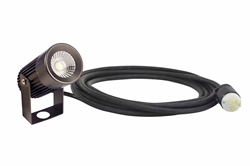 18 Watt LED Fixture for Industrial Lighting - Aluminum Housing 120/277 or 12/24VDC - IP65 Waterproof - 10' Cord w/ Cord Cap