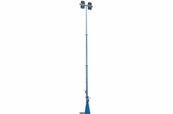 20' Telescoping Light Mast - 12' to 20' - (4) LED Lamps - 50' Cord - Fixed Mount