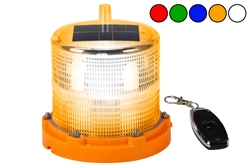 High Output LED Strobing Beacon - Permanent + Magnetic Mount - Wireless Remote - Rechargeable - 12V