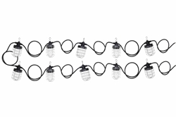 50' Temporary Construction String Light - 10 Ceramic Sockets - 12/3 SOOW - Hard Case - NO LAMPS