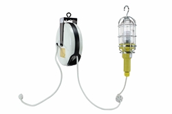 15W Vapor Proof (Waterproof) LED Food Safe Hand Lamp w/ 30' Cord Reel - Polycarbonate Lens