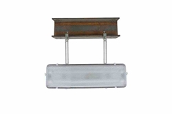 28W Hazardous Location Light Fixture, Non-Metallic, 2 LED Lamps, Stainless Steel I-Beam Mount, Corrosion Resistant, Marine Application, C1D2/C2D2
