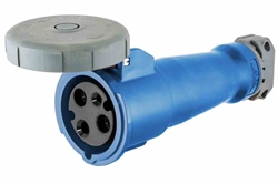 IEC 60309 Waterproof Connector, 30 Amps 2P+E, 250V 1PH 2P3W, Pin & Sleeve, IP67