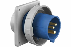 IEC 60309 Waterproof Inlet, 30 Amps 2P+E, 250V 1PH 2P3W, Pin & Sleeve, IP67