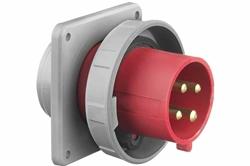 IEC 60309 Waterproof Inlet, 30 Amps 3P+E, 480V 3PH 3P4W, Pin & Sleeve, IP67