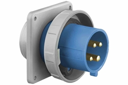 IEC 60309 Waterproof Inlet, 60 Amps 3P+E, 250V 3PH 3P4W, Pin & Sleeve, IP67