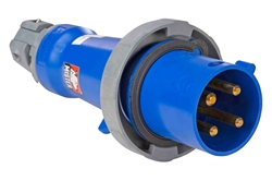 IEC 60309 Waterproof Plug, 60 Amps 3P+E, 250V 3PH 3P4W, Pin & Sleeve, IP67