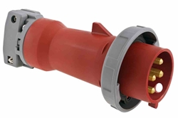IEC 60309 Waterproof Plug, 60 Amps 3P+E, 480V 3PH 3P4W, Pin & Sleeve, IP67