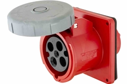 IEC 60309 Waterproof Receptacle, 60 Amps 3P+E, 480V 3PH 3P4W, Pin & Sleeve, IP67