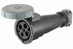 IEC 60309 Waterproof Connector, 100 Amps 3P+E, 600V 3PH 3P4W, Pin & Sleeve, IP67