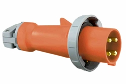 IEC 60309 Waterproof Plug, 100 Amps 3P+E, 125/250V 1PH 3P4W, Pin & Sleeve, IP67